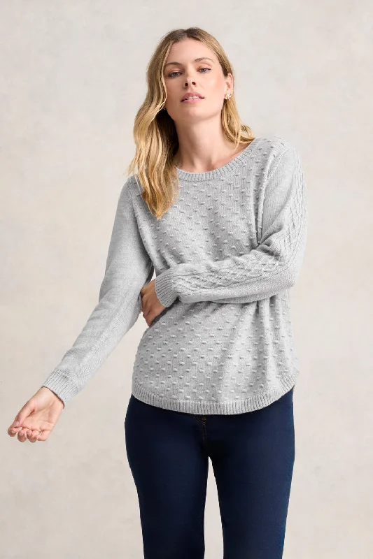 Fashion Essentials Merino Wool Popcorn Jumper - Frost