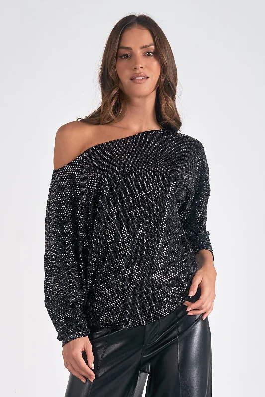 Casual Chic Deals Off The Shoulder LS Top