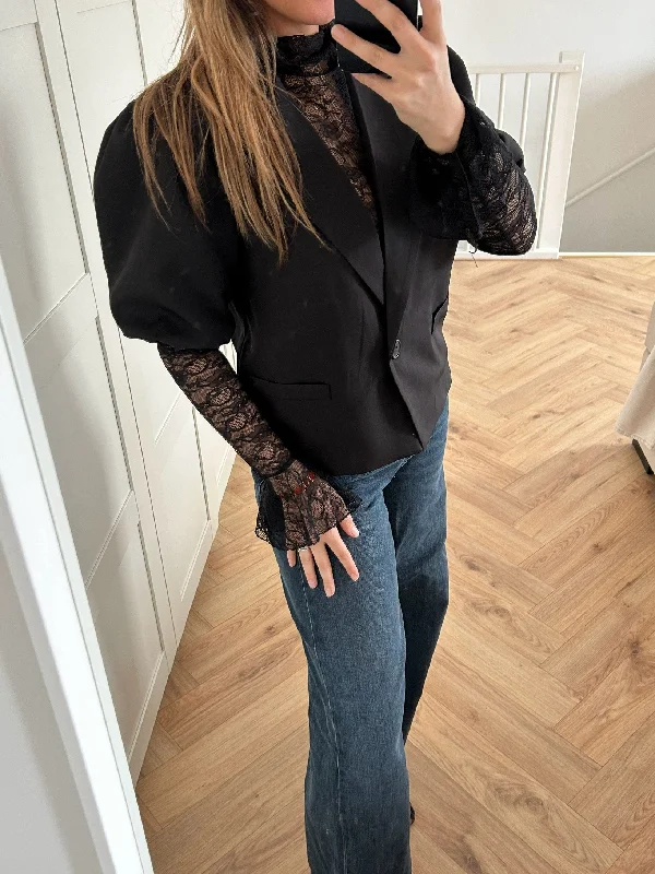 Limited Time Offer Lace Top Black