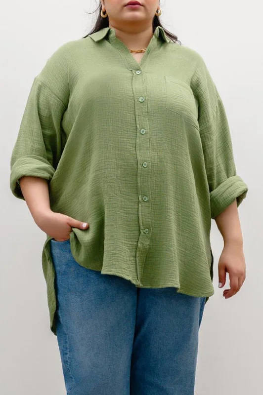 Holiday Attire Sale CURVE MUSLIN SHIRT