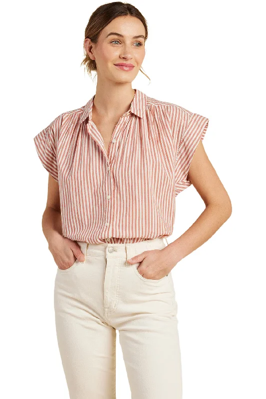 Timeless Elegance Sale Trovata Birds of Paradis Della Shirt in Brandy Stripe