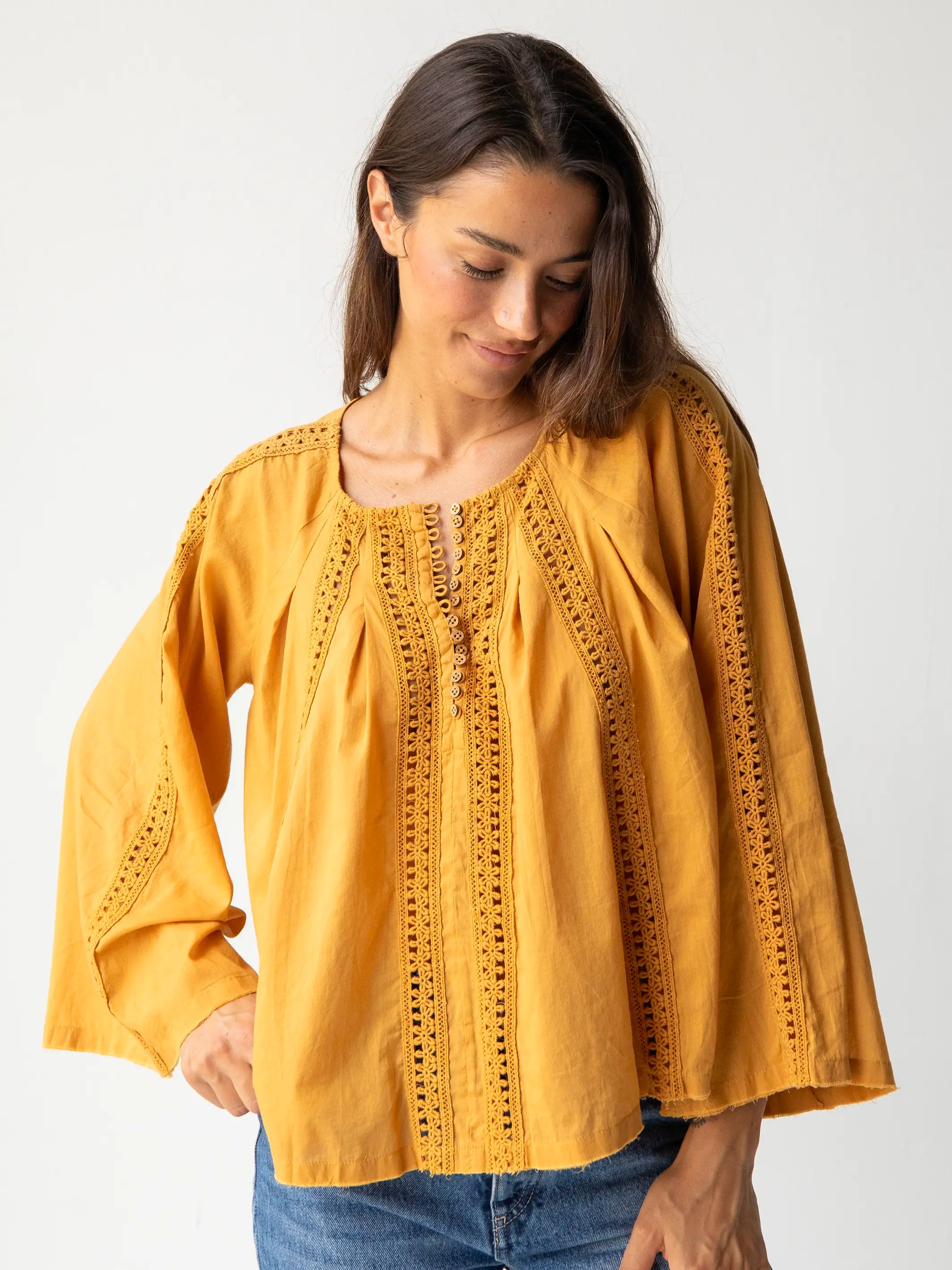 Inspired By You, Designed For You Emma Crochet Top - Honey