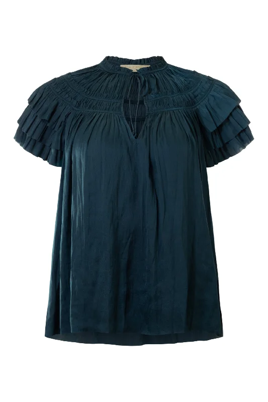 Vintage Style Deals Ulla Johnson Elvie Top in Neptune