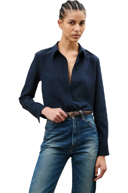 Street Chic Discounts Nili Lotan Simone Shirt in Midnight