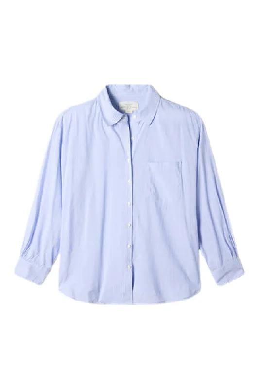 Clearance Event Trovata Birds of Paradis Blake Oversized Shirt in Cornflower Stripe