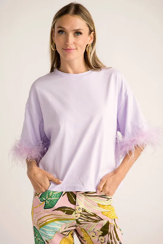 Huge Price Cut Vine and Love Feather Detail Top