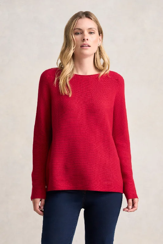 Stylish Deals Purl Cotton Jumper - Rouge