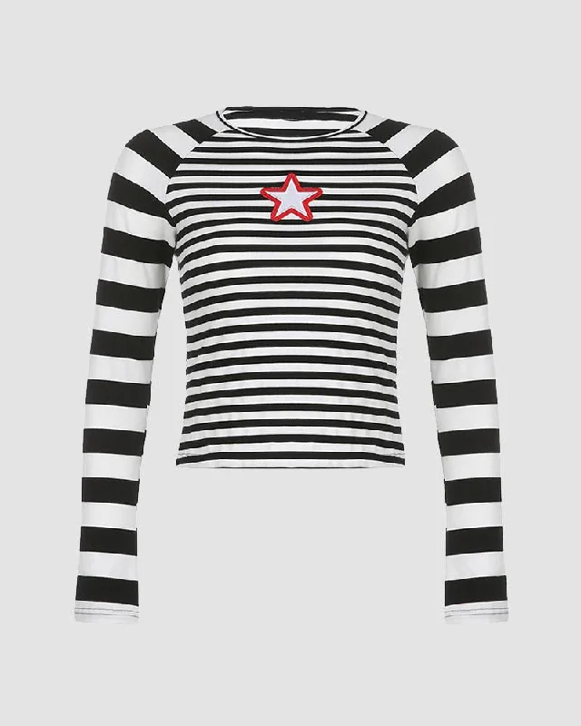 Refined Fashion Sale Anticlass Star Stripe Top