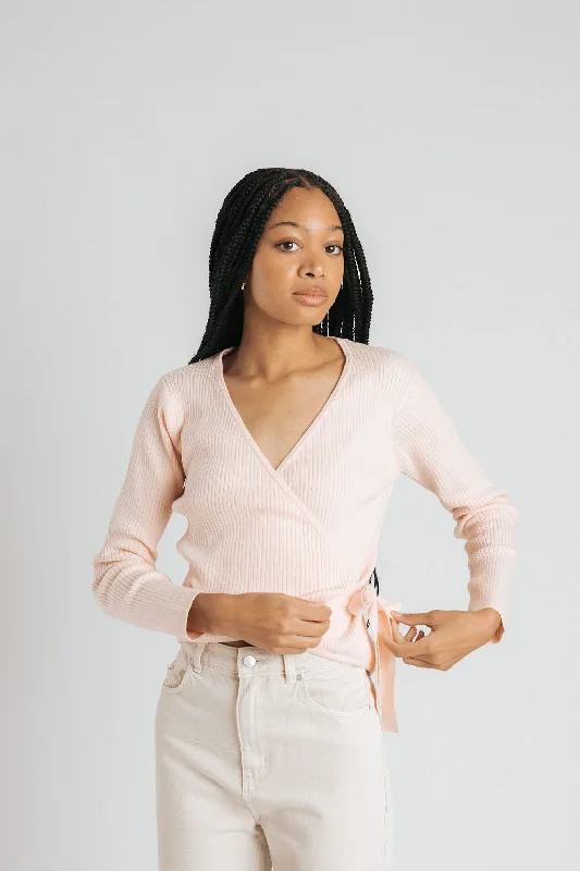 Flash Sales Vivian Wrap Top — Ballerina Pink