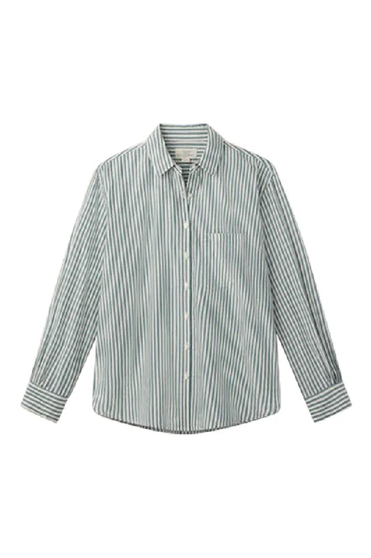 Limited Styles Trovata Birds of Paradis Blake Oversized Shirt in Green Stripe