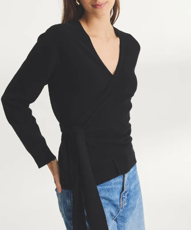 New Arrivals Signature Cashmere Wrap Top