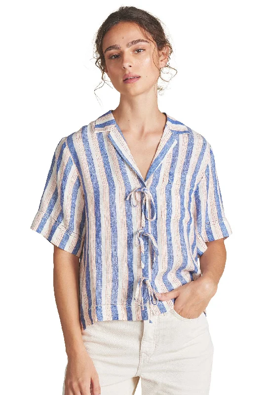 Fall Sale, Prices Drop Trovata Birds of Paradise Inez Shirt in Azul Stripe