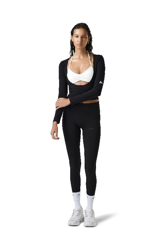 Affordable Trendy Fashion Scoop Layered Active Top in Jet