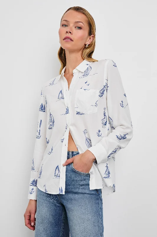 Avant-Garde Style Promotions KATHRYN SHIRT - SAILBOATS