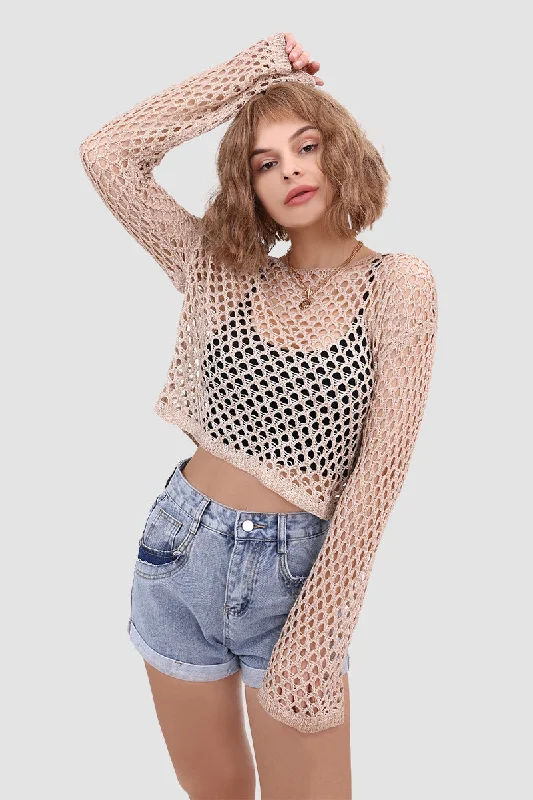 Limited Time Special Offer Knitted Cutout Flared Top