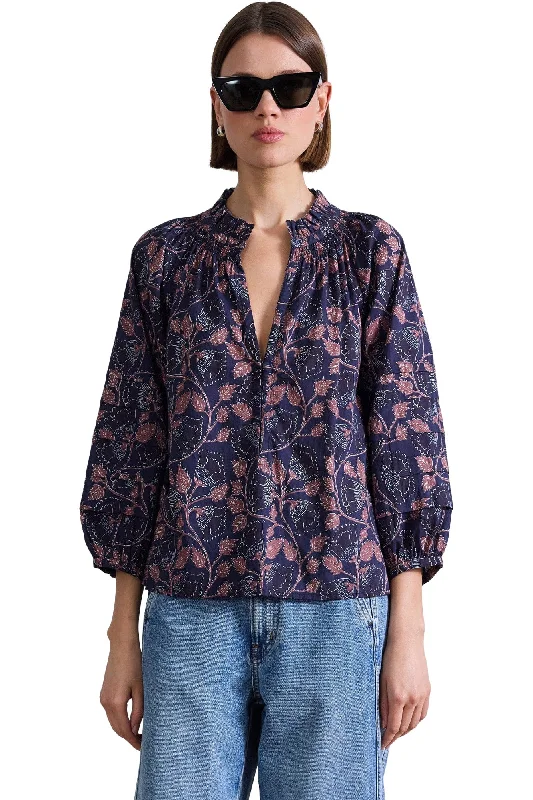 Limited-Time Offer Apiece Apart Trinidad Top in Camille Floral Navy