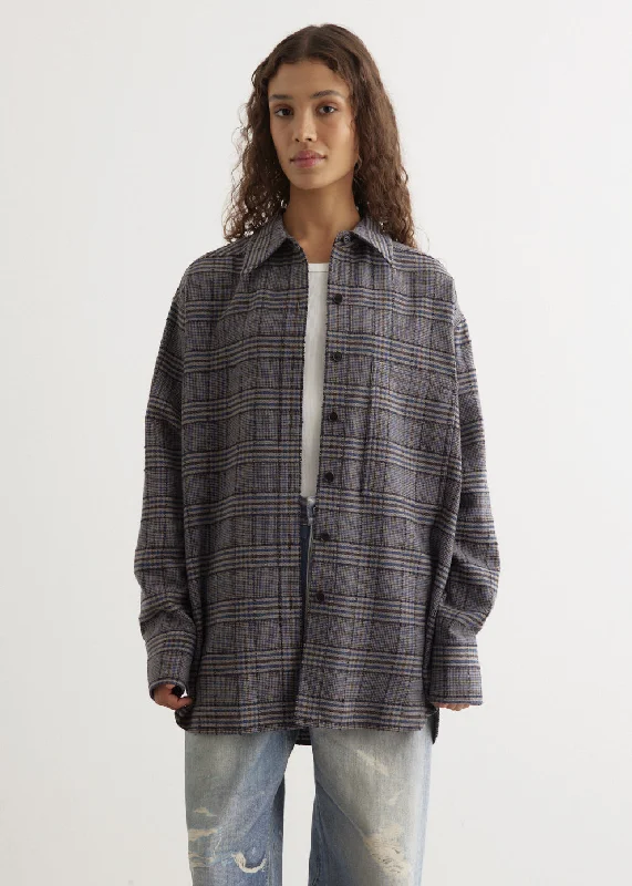 Romantic Fashion Discounts Wool Check Shirt