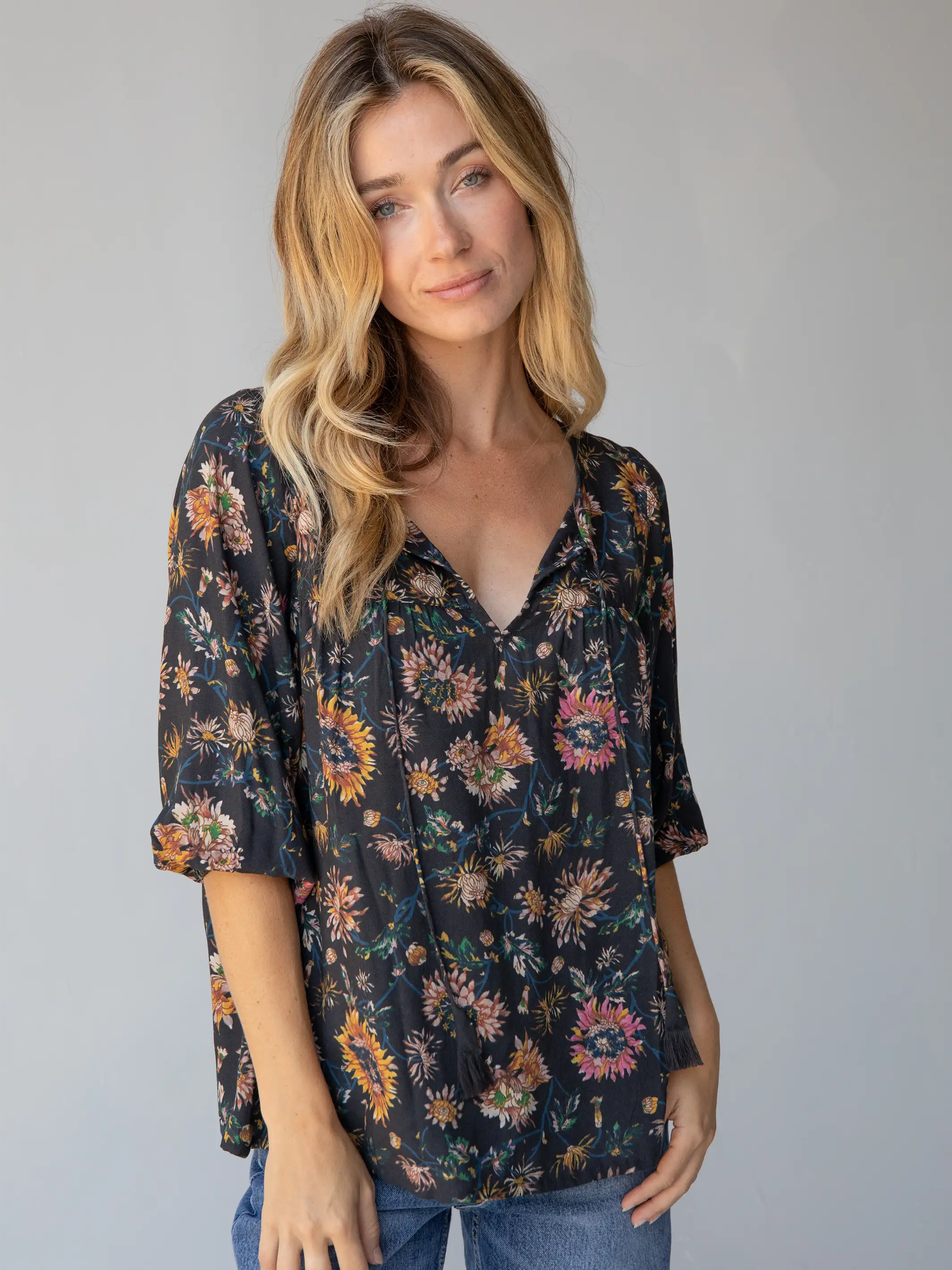 Seasonal Style Discounts Maribel Top - Black Floral