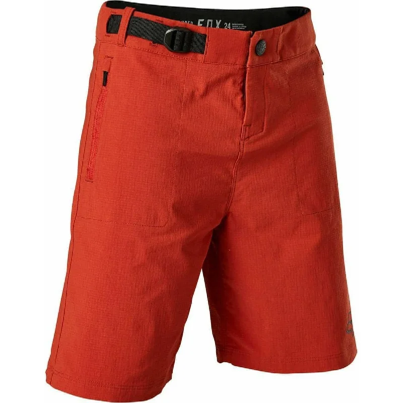 Fox Ranger Liner Junior Baggy Cycling Shorts - Red