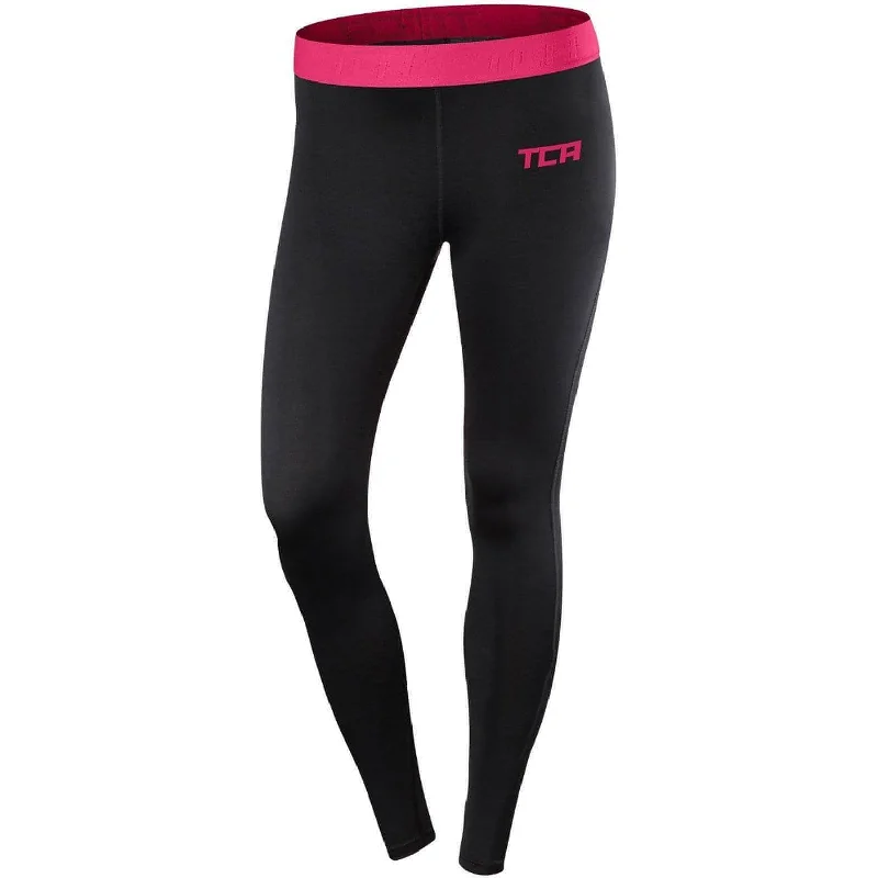 TCA Pro Performance Endurance Womens Long Running Tights - Black