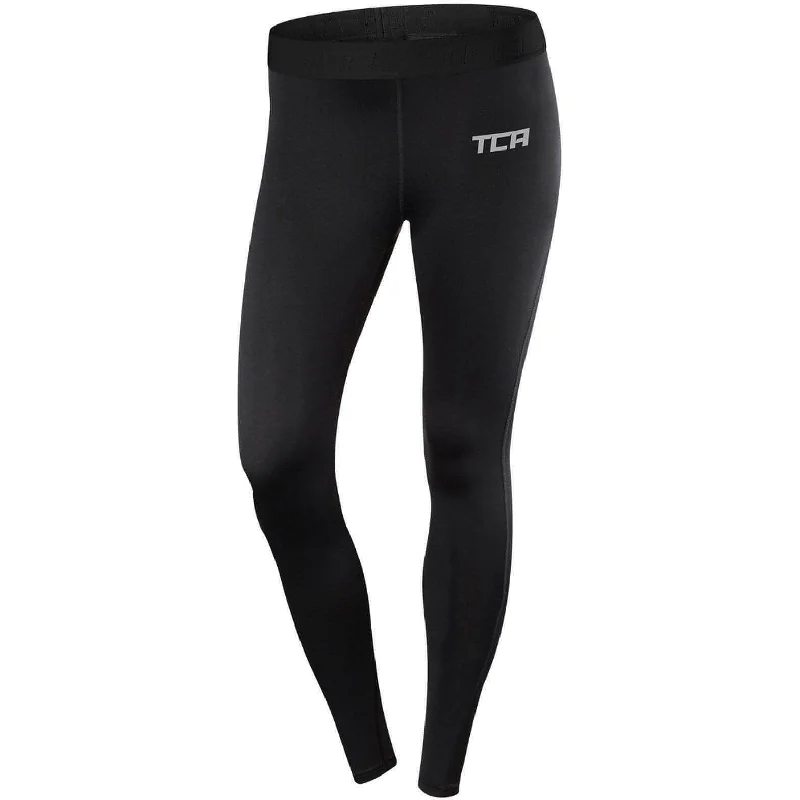 TCA Pro Performance Endurance Womens Long Running Tights - Black