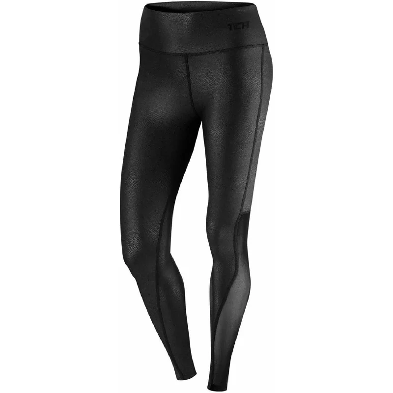 TCA Pro Performance MeshLuxe Womens Long Running Tights - Black