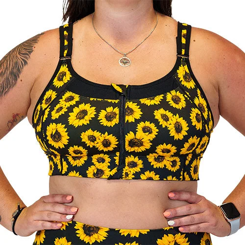 Front Zipper Bra | Sunflower