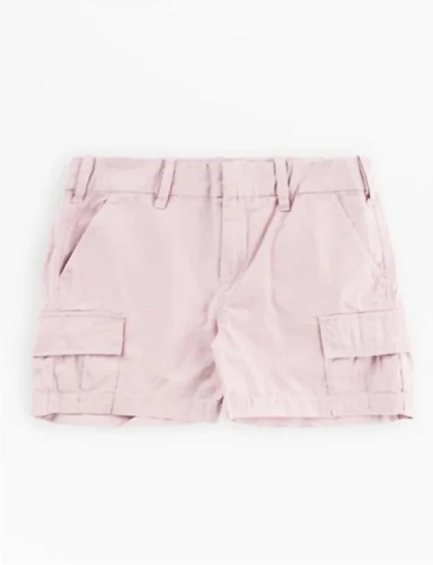 Cargo Shorts In Dusty Pink